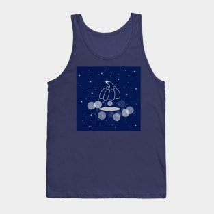 Pumpkin, halloween, vegetable, harvest, food, illustration, shine, stars, beautiful, style, glitter, space, galaxy Tank Top